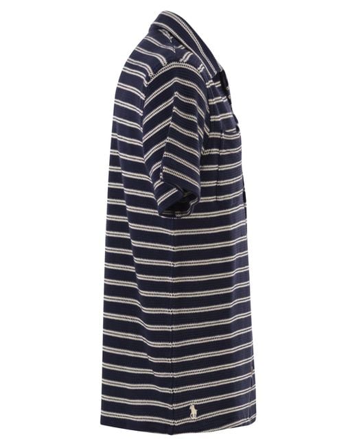 Polo Ralph Lauren Black Short Sleeved Knitted Striped Shirt