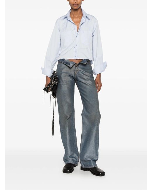 Vetements Blue Cut-Up Shirt