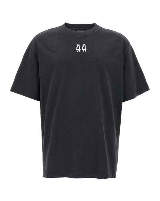 44 LABEL Black Fossil T-Shirt for men