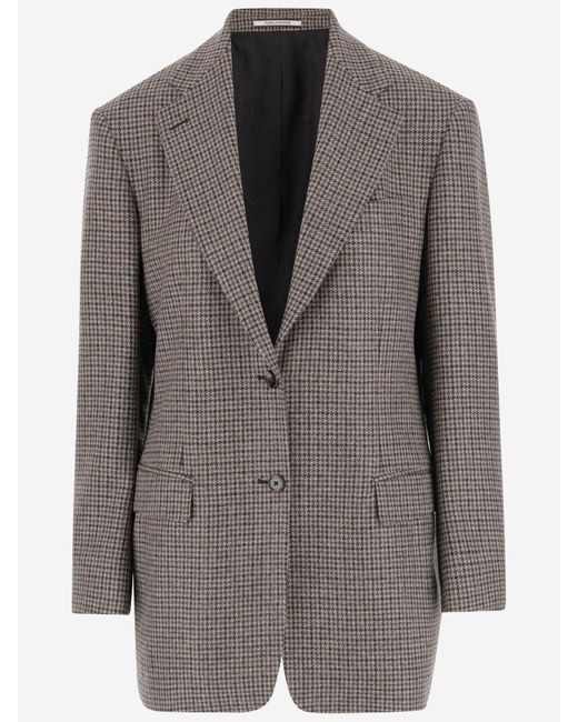 Tagliatore Gray Single-Breasted Wool Jacket