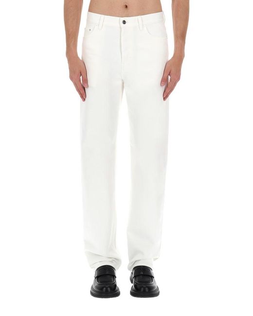 Gucci White Cotton Denim Jeans