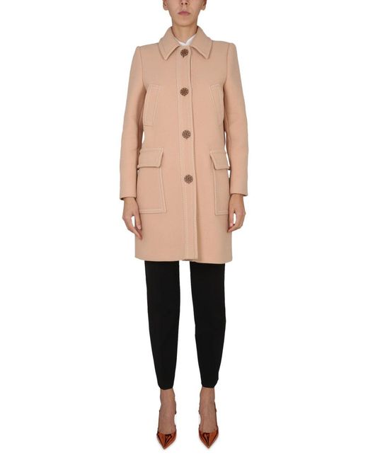 Boutique Moschino Natural Virgin Wool Coat