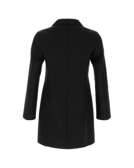 Jil Sander Black Single Breasted Coat