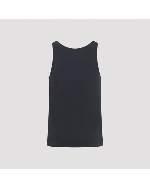 Maison Margiela Black Cotton Tank Top