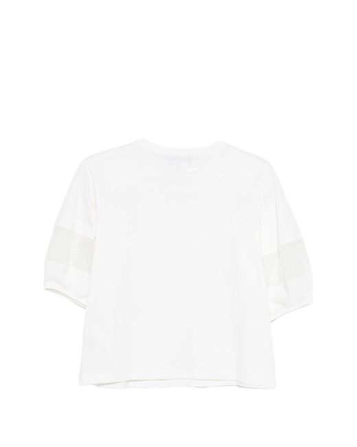 Emporio Armani White Cotton Crewneck Sweater