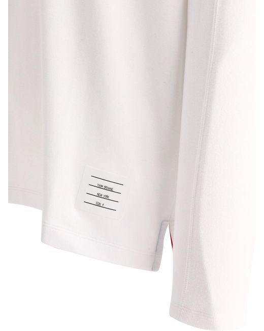 4 Bar Jersey T-shirt Thom Browne pour homme en coloris White