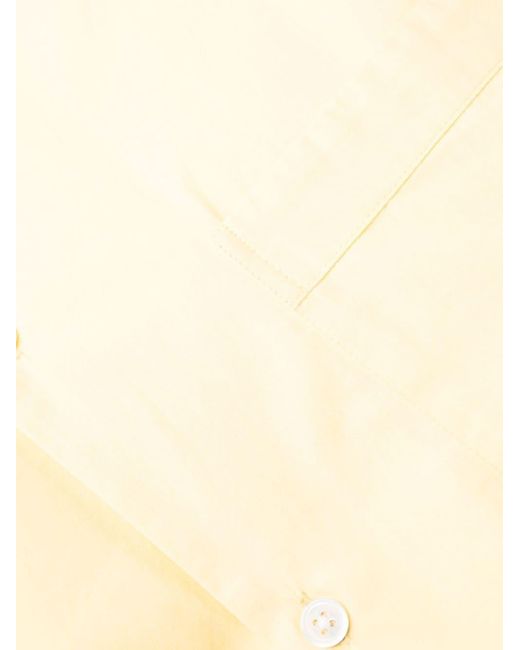 Tekla Yellow Unisex Nachtwäsche (Poplin) Langarmhemden