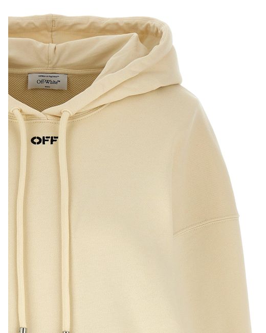 Off-White c/o Virgil Abloh Uit White 'cloud Arrow' Hoodie in het Natural