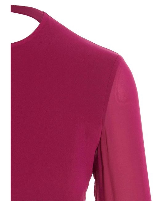 La parte superior de Georgette recortada de Andamane ANDAMANE de color Red