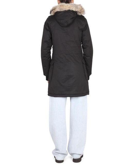 Nobis Black Hooded Parka Coat
