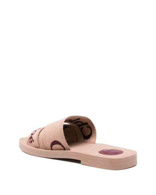 Chloé Pink Woody Mules