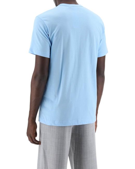 Comme des Garçons Logo Druck T -Shirt in Blue für Herren