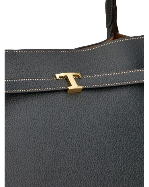 Tod's Black Medium Leather Tote
