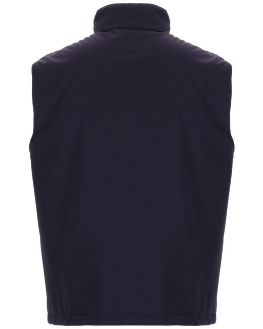 Fay Blue Turtleneck Vest