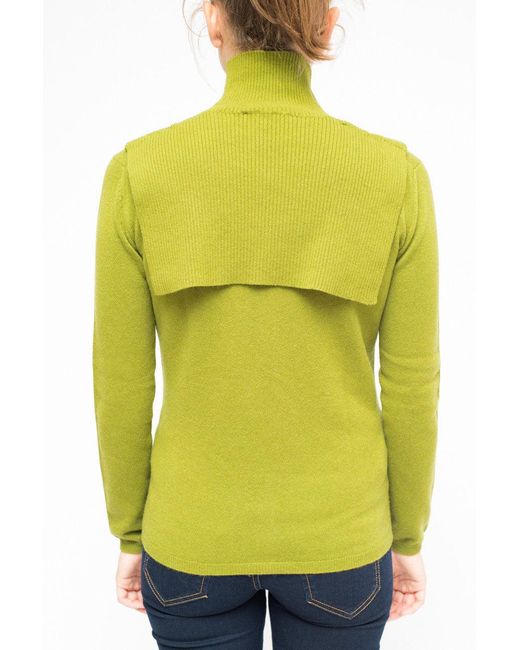 LA ROSE Yellow Jabot Cashmere Green