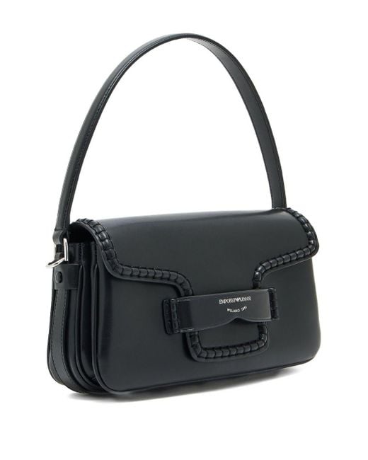 Emporio Armani Blue Leder Umhängetasche