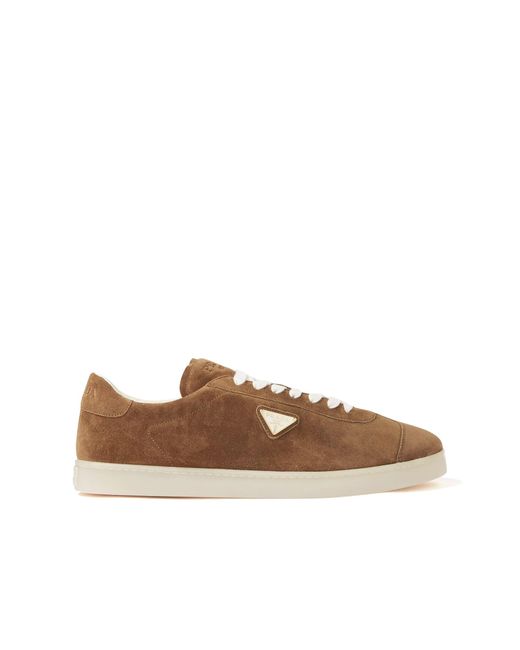 Prada Lane Suede Sneakers in het Brown voor heren