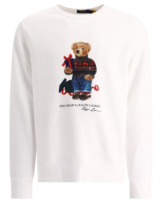 Polo Ralph Lauren Polo Bear Sweatshirt in het White voor heren