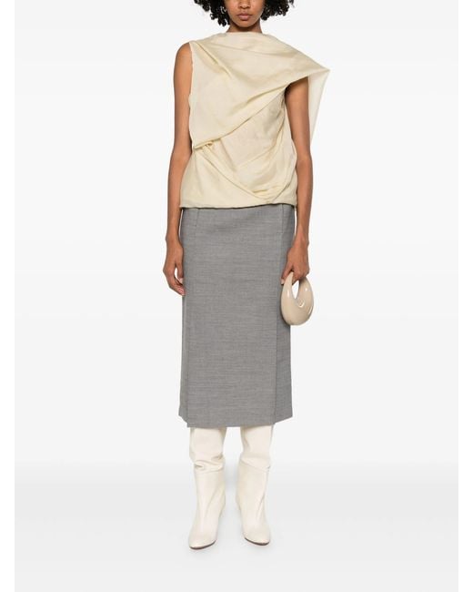 Entire studios Natural Side Drape Top Soft Tan
