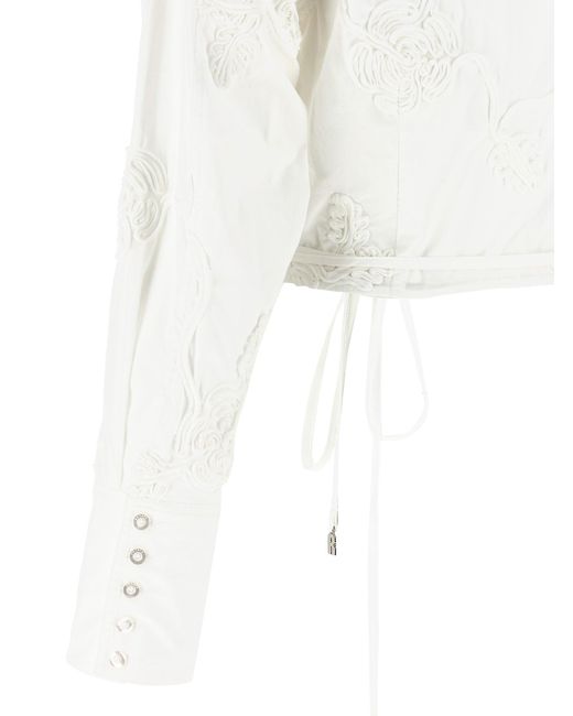 ROTATE BIRGER CHRISTENSEN White 'Wrap Cotton' Shirt