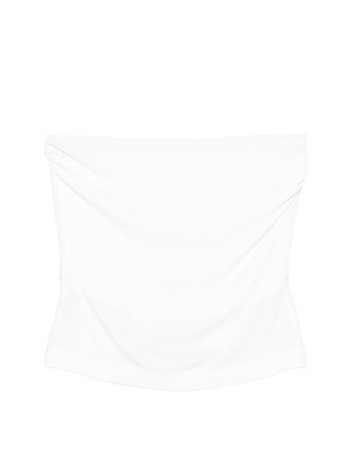 Norma Kamali Strapless Top in het White