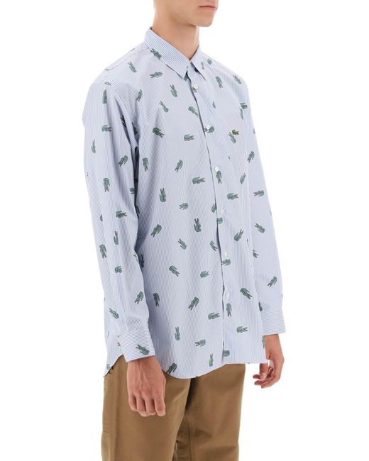 Comme des Garçons Comme des Garcons Hemd X Lacoste Oxford -Hemd mit Krokodilmotiv in Blue für Herren