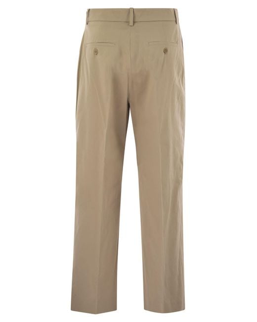 Weekend by Maxmara Natural Urial Cotton Satin Crop Trousers