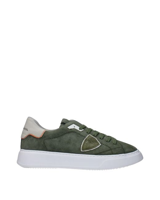 Philippe Model Green Paris Low Top Sneaker for men