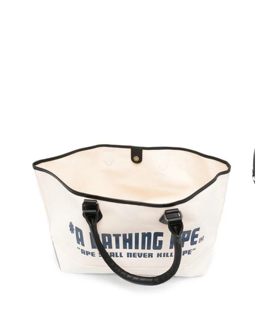 A Bathing Ape Blue A Bathing Ape Canvas Tote Bag M