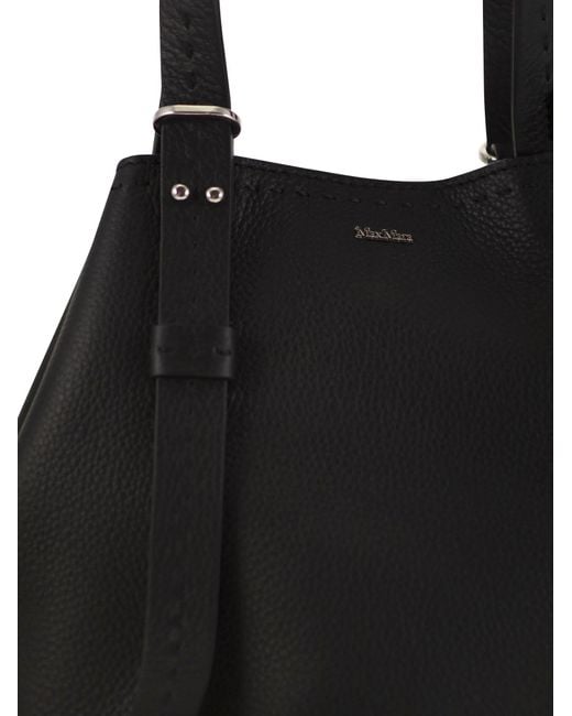 Max Mara Black Archetipo7 XSV2 Archetipo extra kleiner Ledertasche
