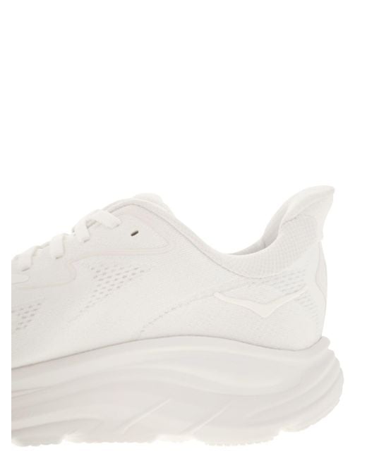 Hoka One One Clifton 10 Sneakers in het White