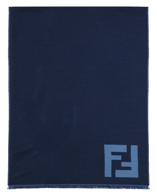 Fendi Blue Sciarpa