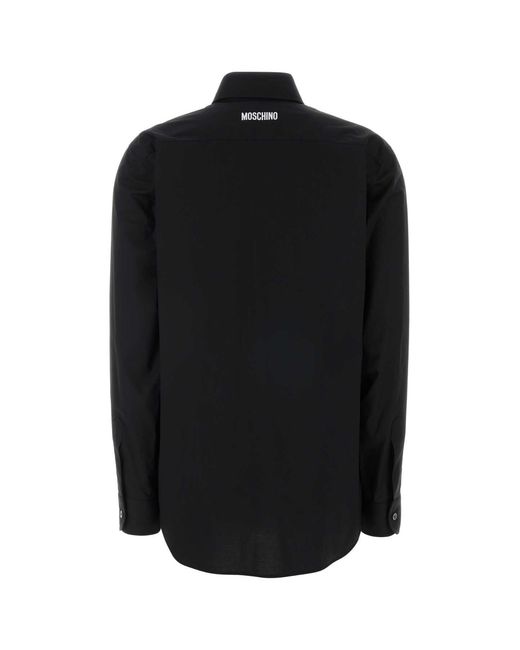 Moschino Black Stretch Poplin Shirt