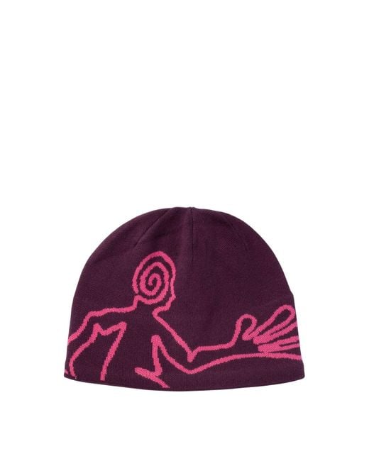 Hiking Patrol Purple Knit Beanie for men