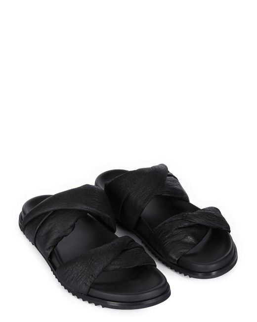 Rick Owens Black Twisted Granola Sandals