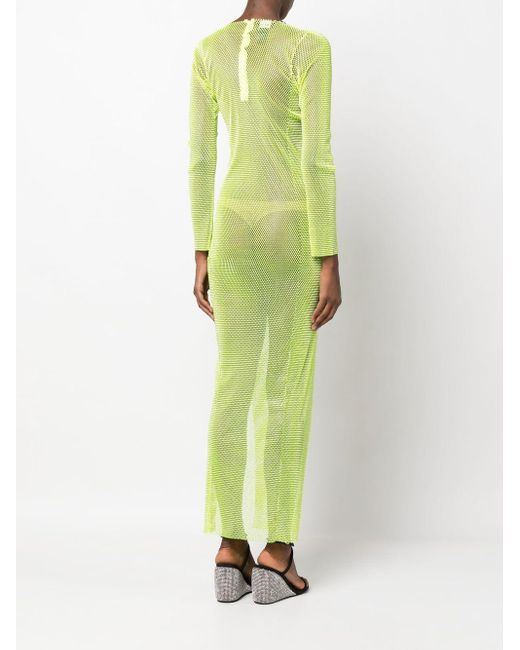 Santa Brands Green Diamonds Rhinestone-Embellished Mesh Maxi Dress