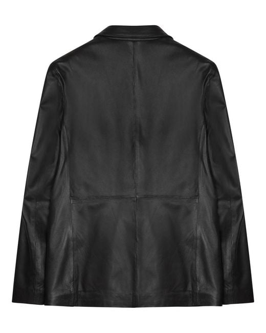 Department 5 Black Stylish Leather Jacket For