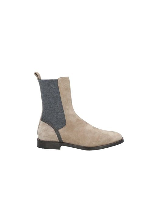 Brunello Cucinelli Gray Suede Boots