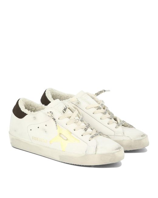Golden Goose Deluxe Brand White Golden Gänse Super Star -Sneaker