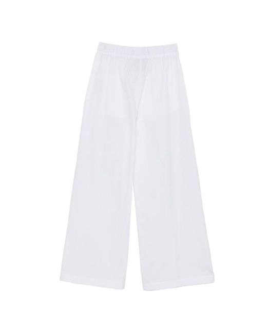 Semicouture White Jhonny Cotton Trousers
