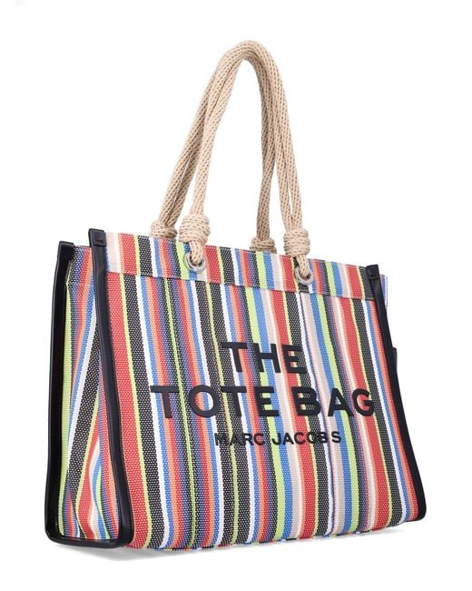 Marc Jacobs Red The Stripe Mesh Large Tote Bag