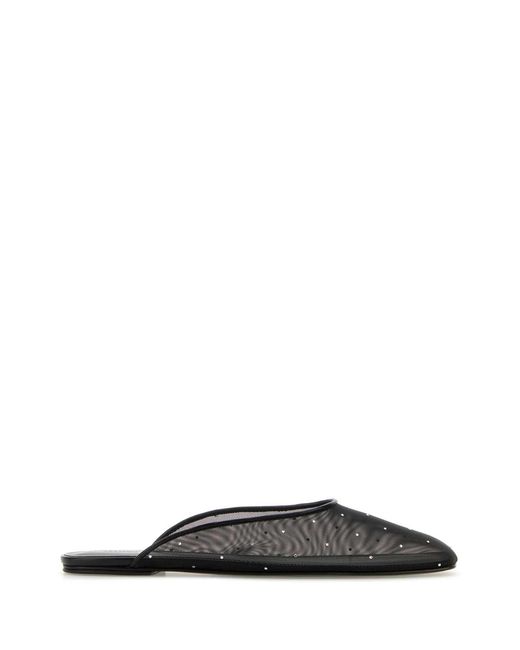 Magda Butrym Black Mesh Slippers