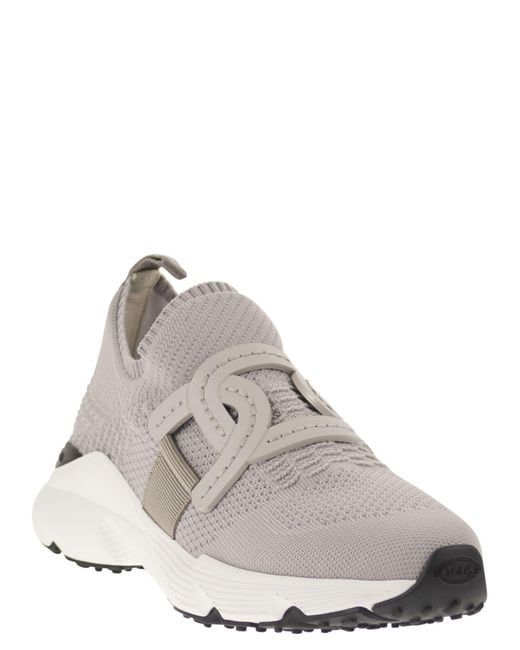 Tod's White Kate Technical Fabric Sneakers