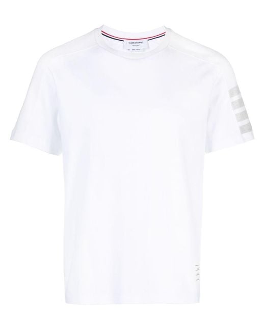 Thom Browne White 4Bar Logo T-Shirt for men