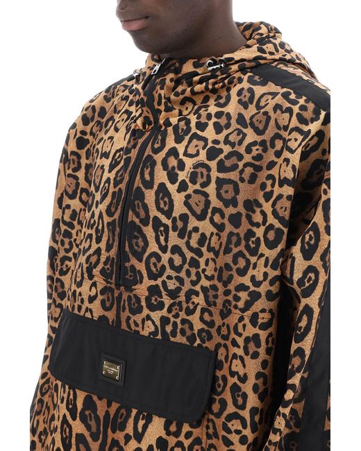 "leopardo estampado nylon anor Dolce & Gabbana de hombre de color Black