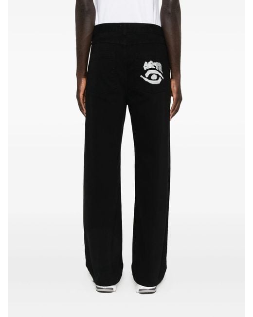 Arte' Black Back Pocket Graphic Pants