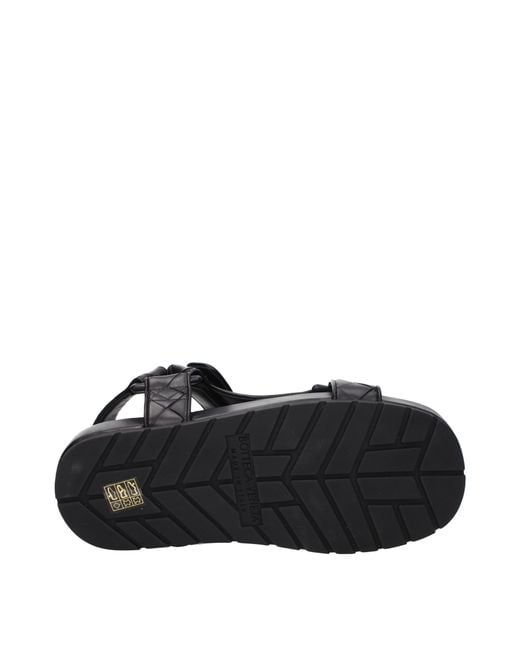 Bottega Veneta Black Flat Sandals for men
