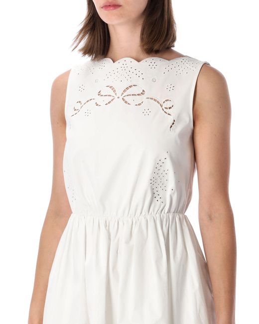 Self-Portrait White Elegant Mini Dress For