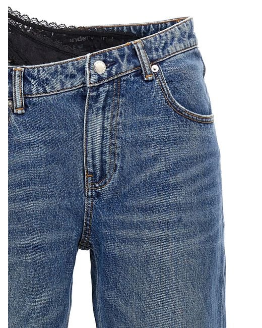 Alexander Wang Blue 'Dip Side Spitze undie' Jeans