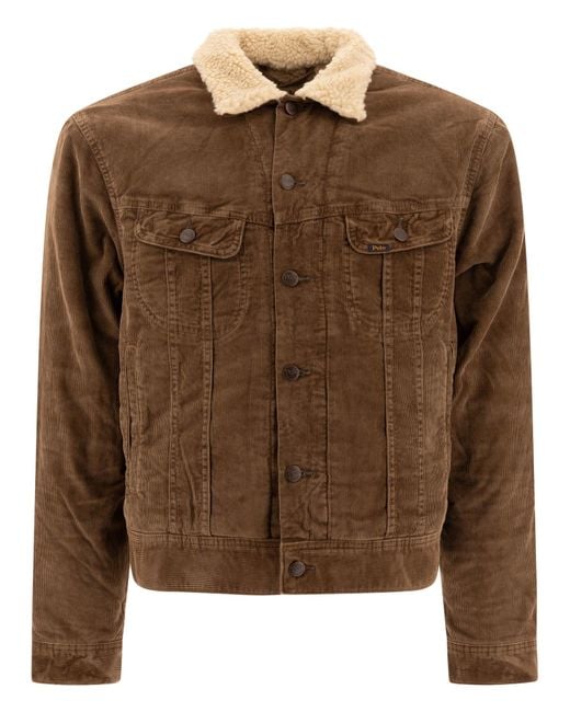 Polo Ralph Lauren Brown Corduroy Trucker Jacket for men